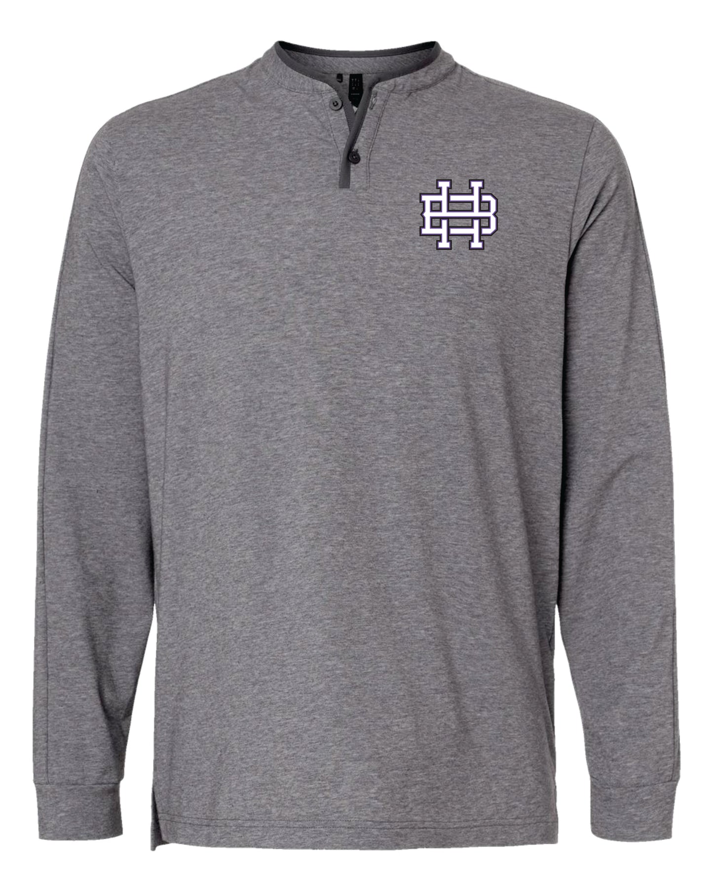 Hype Grey Five Melange Adidas Henley Long sleeve