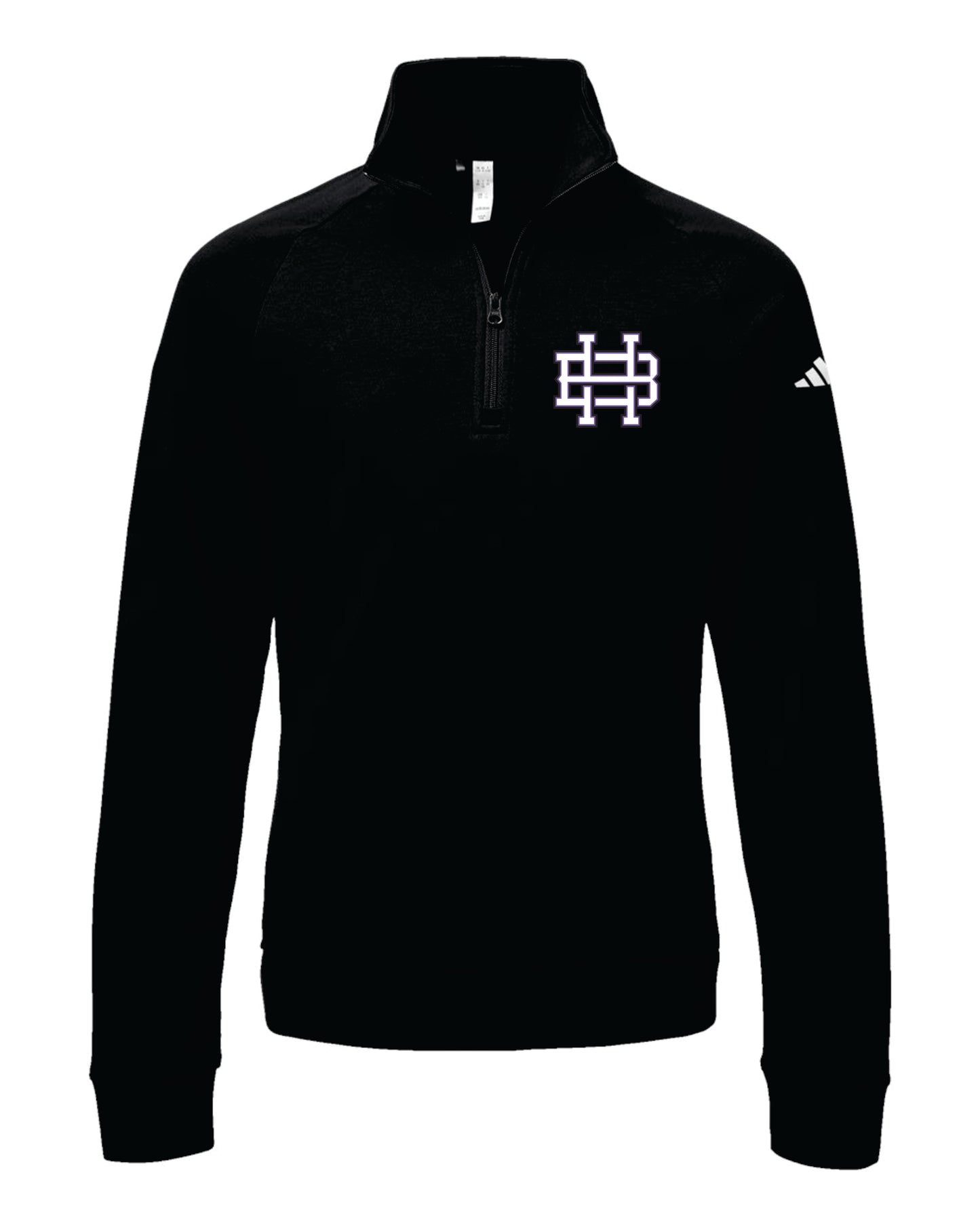 Hype Black Adidas Youth Quarter-zip Pullover