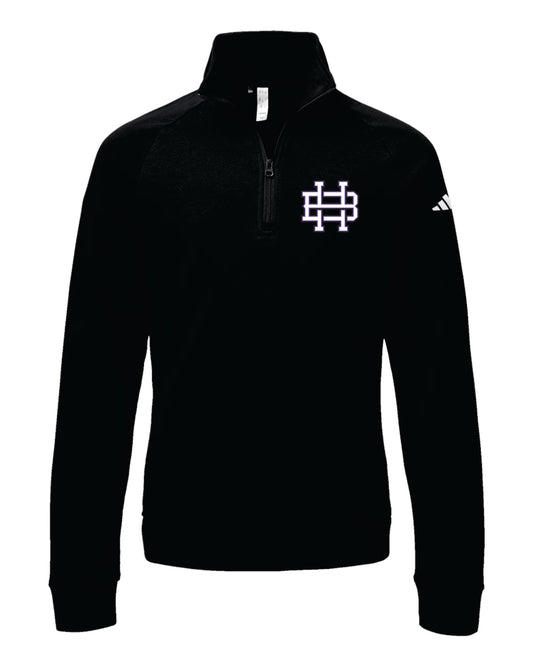 Hype Black Adidas Youth Quarter-zip Pullover