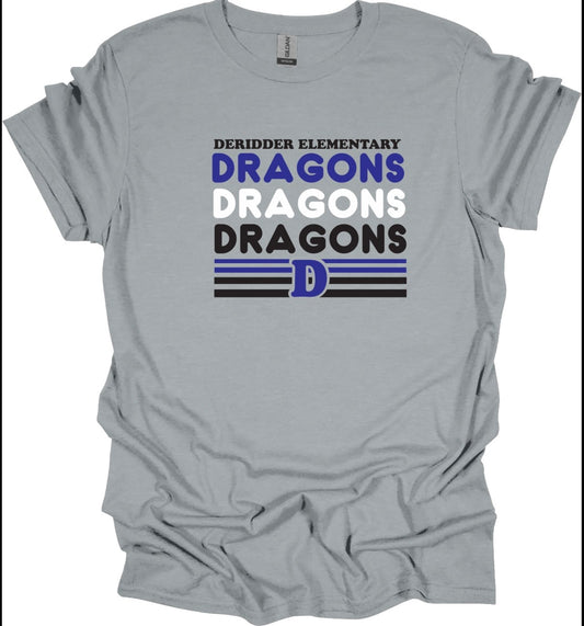 DeRidder Elementary "Repeat" Spirit Shirt Grey
