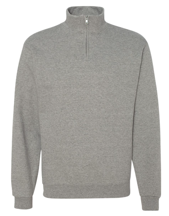 Hype Gray Jerzees Quarter-zip Pullover