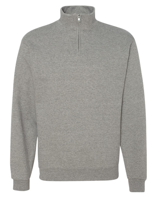 Hype Gray Jerzees Quarter-zip Pullover