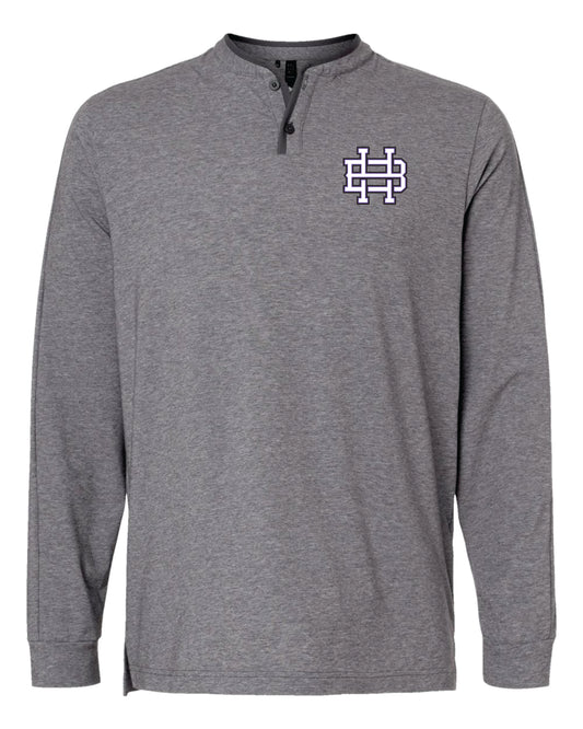 Hype Grey Five Melange Adidas Henley Long sleeve