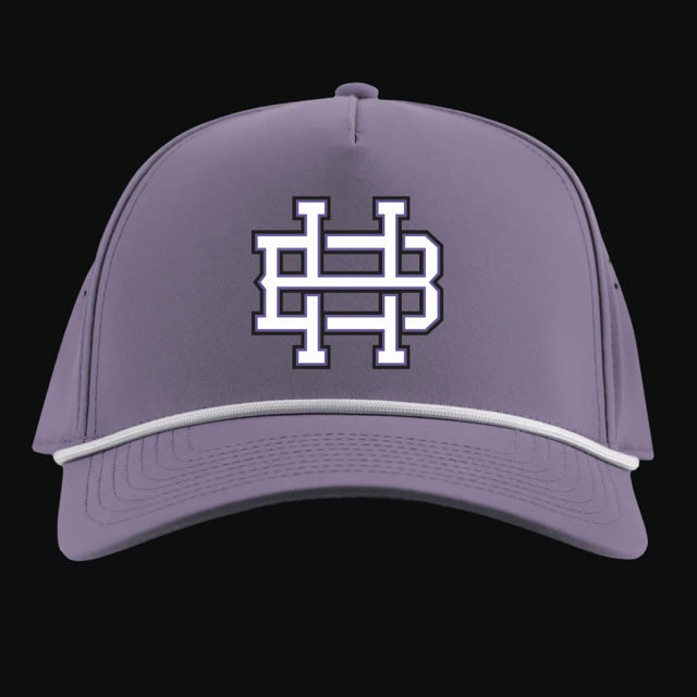 Hype Branded Bills Bare Curved 5 Panel Rope Hat Purple