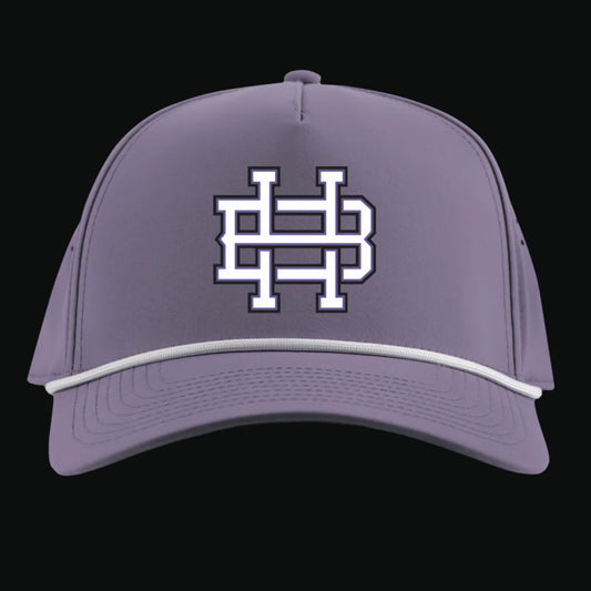 Hype Branded Bills Bare Curved 5 Panel Rope Hat Purple
